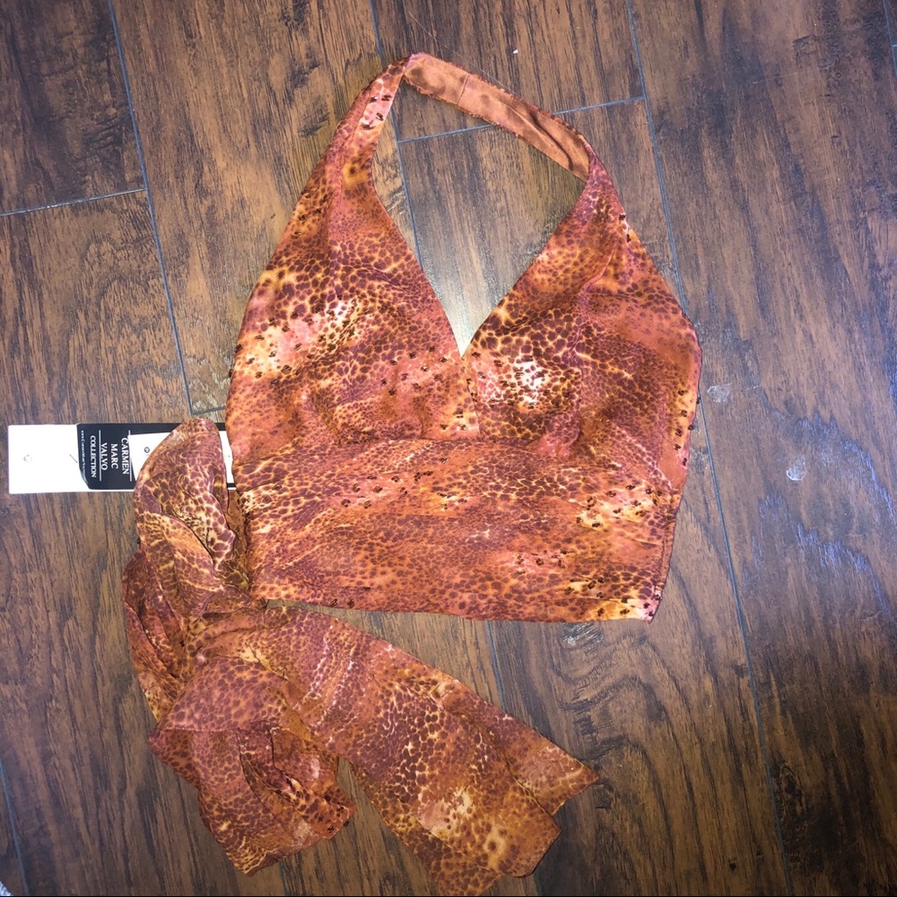 Carmen Marc Valvo vintage halter top
